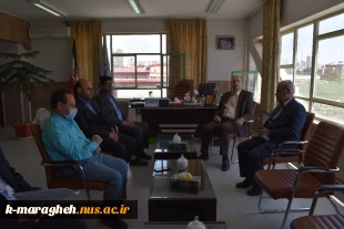 بازدید جناب آقای دکتر احد بهشتی اصل ریاست محترم دانشگاه فنی و حرفه ای واحد استان آذربایجان شرقی و جناب آقای دکتر ضرغامی مدیر کل امور حقوقی دانشگاه فنی و حرفه ای کشور از دانشکده فنی و کشاورزی مراغه
 6