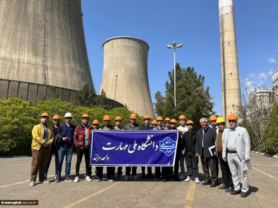 بازدید دانشجویان رشته الکتروتکنیک آموزشکده ملی مهارت واحد مراغه از نیروگاه حرارتی سهند بناب در قالب طرح راهیان پیشرفت 2