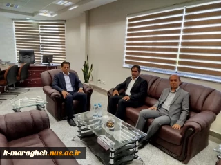 دیدار رسمی ریاست آموزشکده با رئیس جدید دانشگاه مراغه به‌منظور تبریک انتصاب و تقویت همکاری‌های علمی و پژوهشی